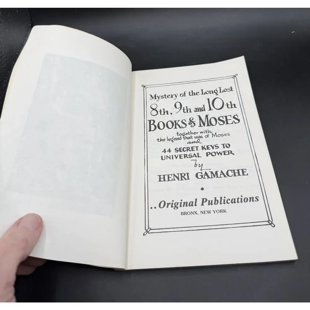 Mystery Of The Long Lost 8th 9th And 10th Books Of Moses 44 Keys Of Power Book
